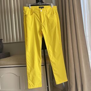 Lohla Sport bright yellow Golf Pants  Performance Stretch 4 Pockets 12
